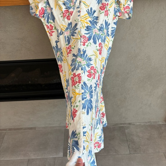 POLO RALPH LAUREN  Floral Button-Front Linen Dress, Size 16 - Picture 13 of 15